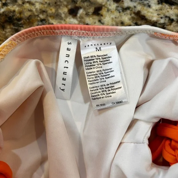 Sanctuary Womens Pink Desert Dreamer Square Neck Multicolor Swimsuit Size M - Picture 7 of 7